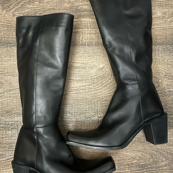 SIMARD (Davos Gomma) size 6.5 near NEW luxury square toed Italian leather boots - Picture 4 of 14